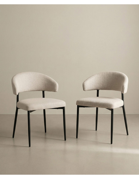 Pack 2 Sillas con respaldo RIALTO beige ambiente