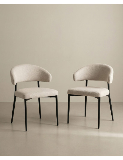 Pack 2 Sillas con respaldo RIALTO beige ambiente