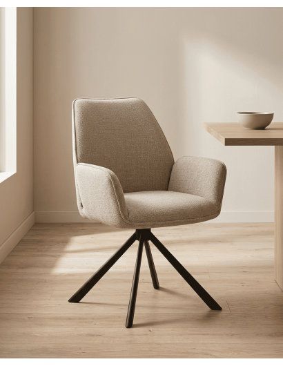 Pack 2 sillas respaldo alto TARIX beige ambiente