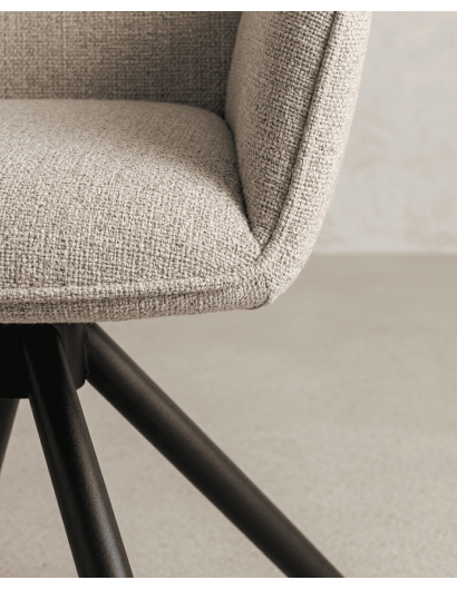 Pack 2 sillas respaldo alto TARIX beige detalle