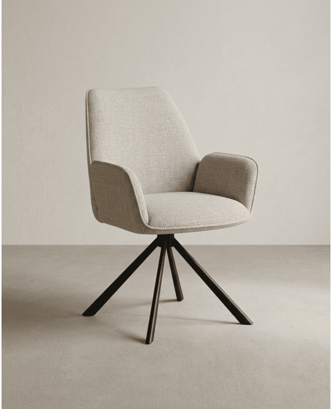 Pack 2 sillas respaldo alto TARIX beige lateral