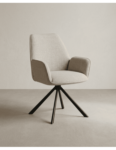 Pack 2 sillas respaldo alto TARIX beige lateral