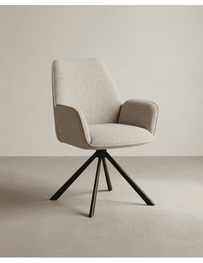 Pack 2 sillas respaldo alto TARIX beige lateral