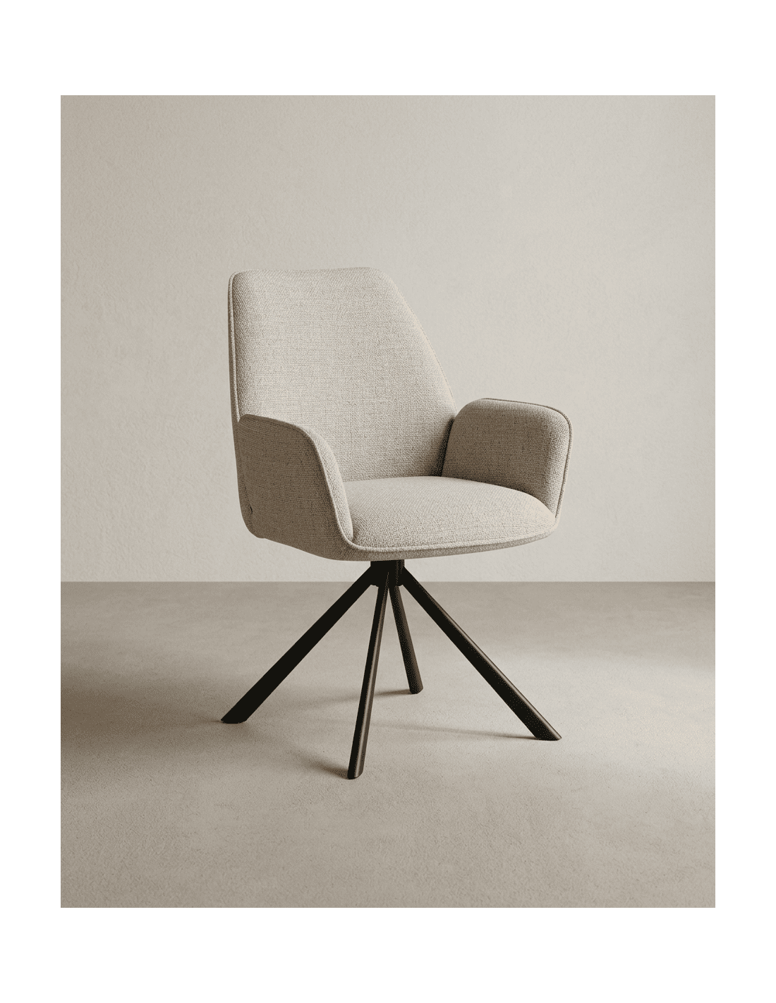 Pack 2 sillas respaldo alto TARIX beige lateral