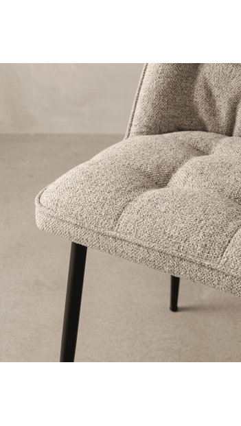 Pack 2 sillas de comedor beige ZAREM detalle