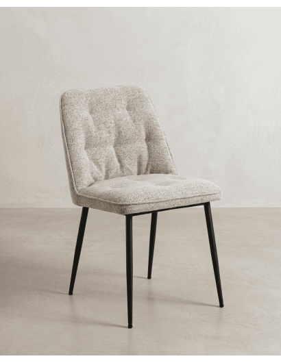 Pack 2 sillas de comedor beige ZAREM lateral