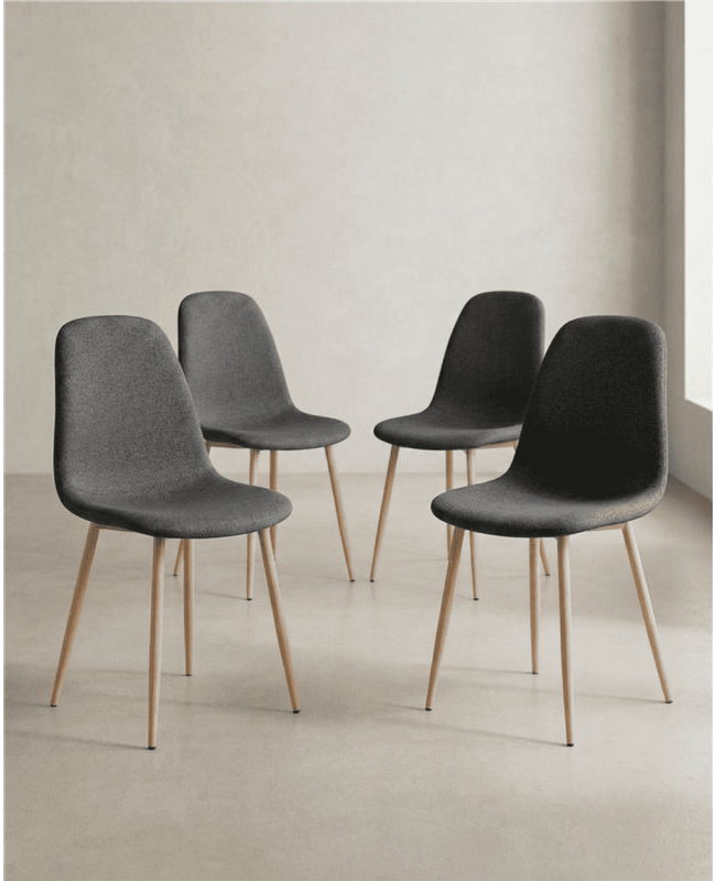 Pack 4 sillas de comedor SORA barata  | Envío rápido y financiación
