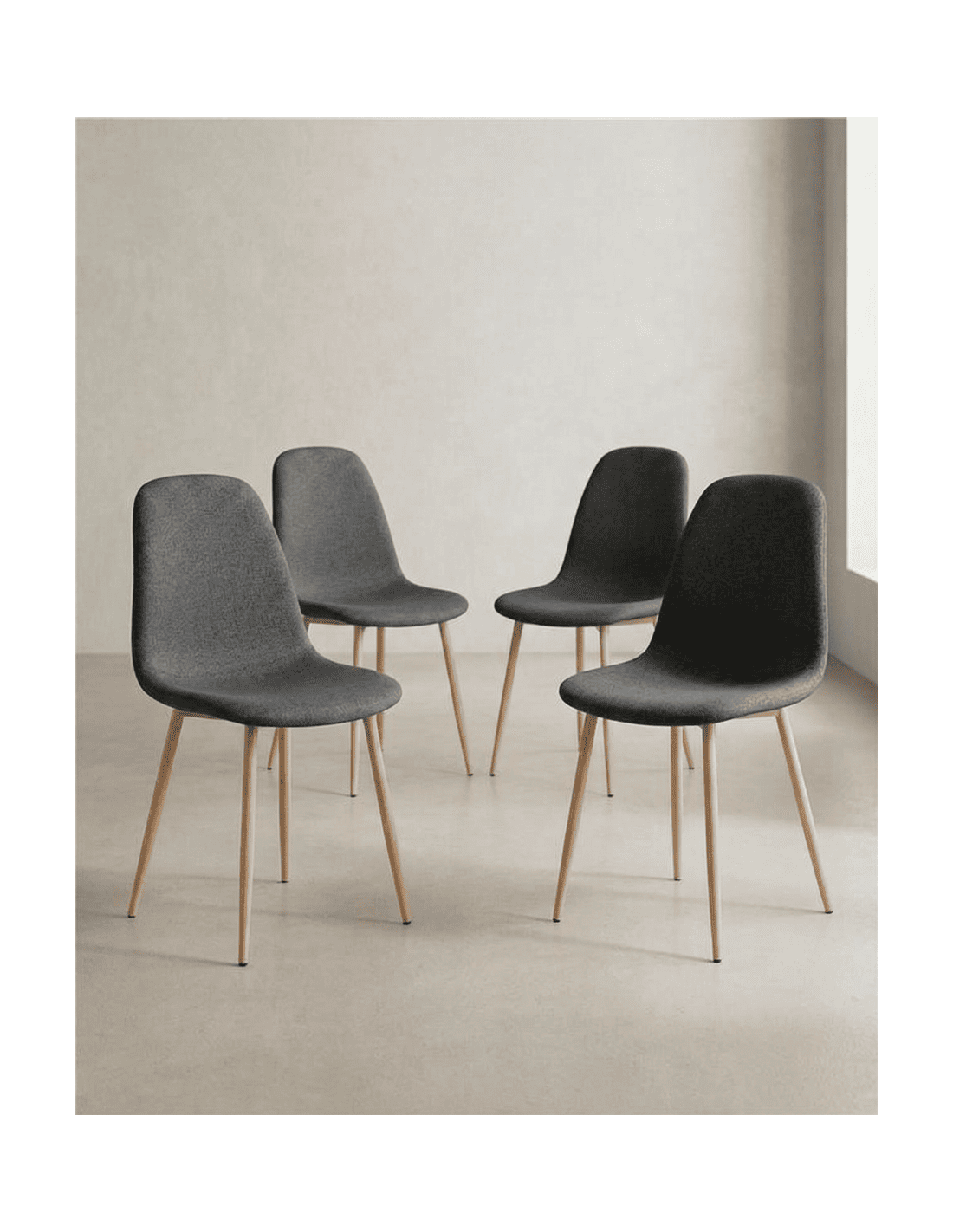 Pack 4 sillas de comedor SORA barata  | Envío rápido y financiación