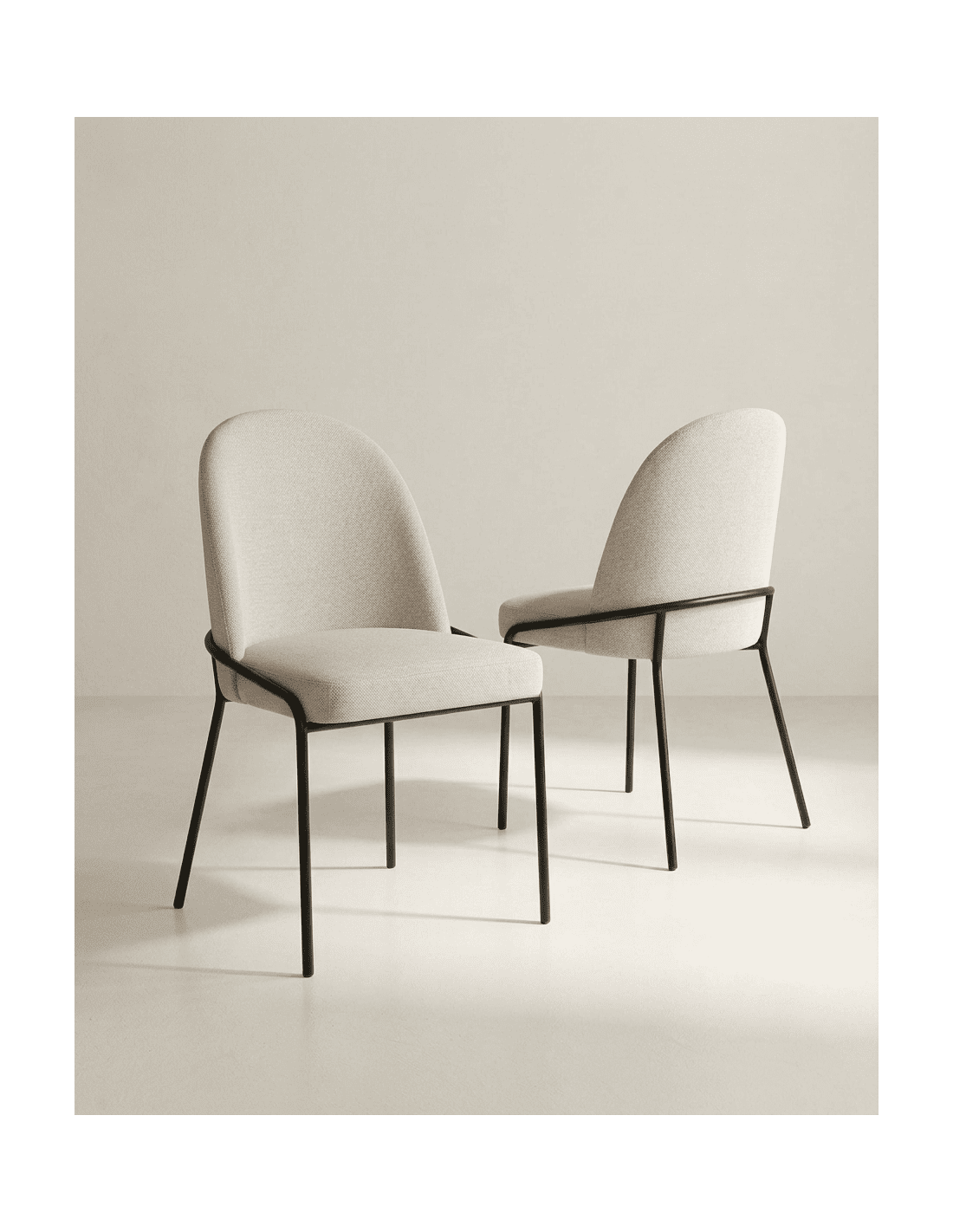 Pack 2 sillas de comedor tapizadas KELIA baratas | Envío rápido y financiación