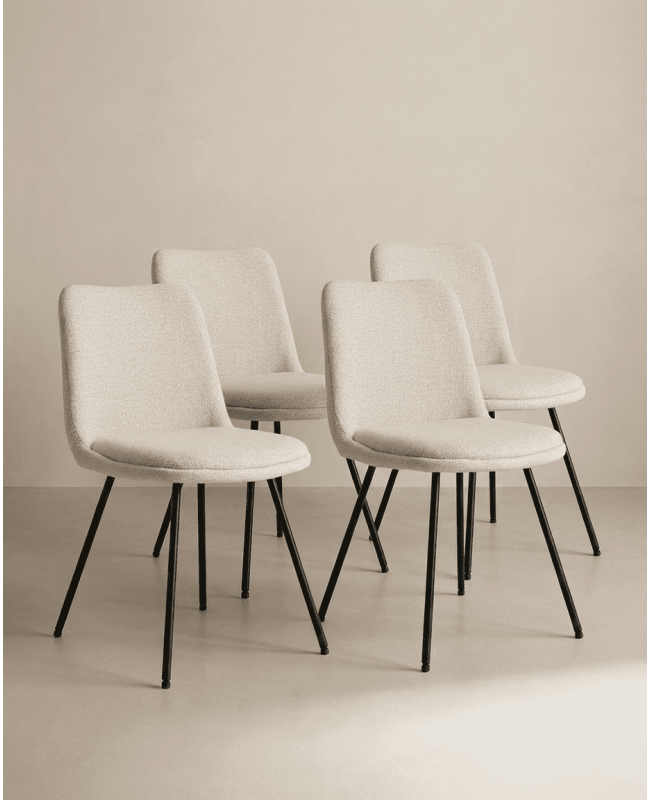 Silla de comedor moderna y barata ORSA con patas metálicas| Envío rápido y financiación