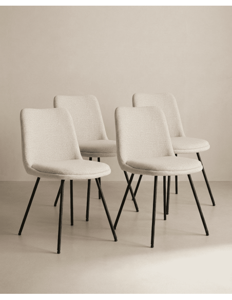 Silla de comedor moderna y barata ORSA con patas metálicas| Envío rápido y financiación