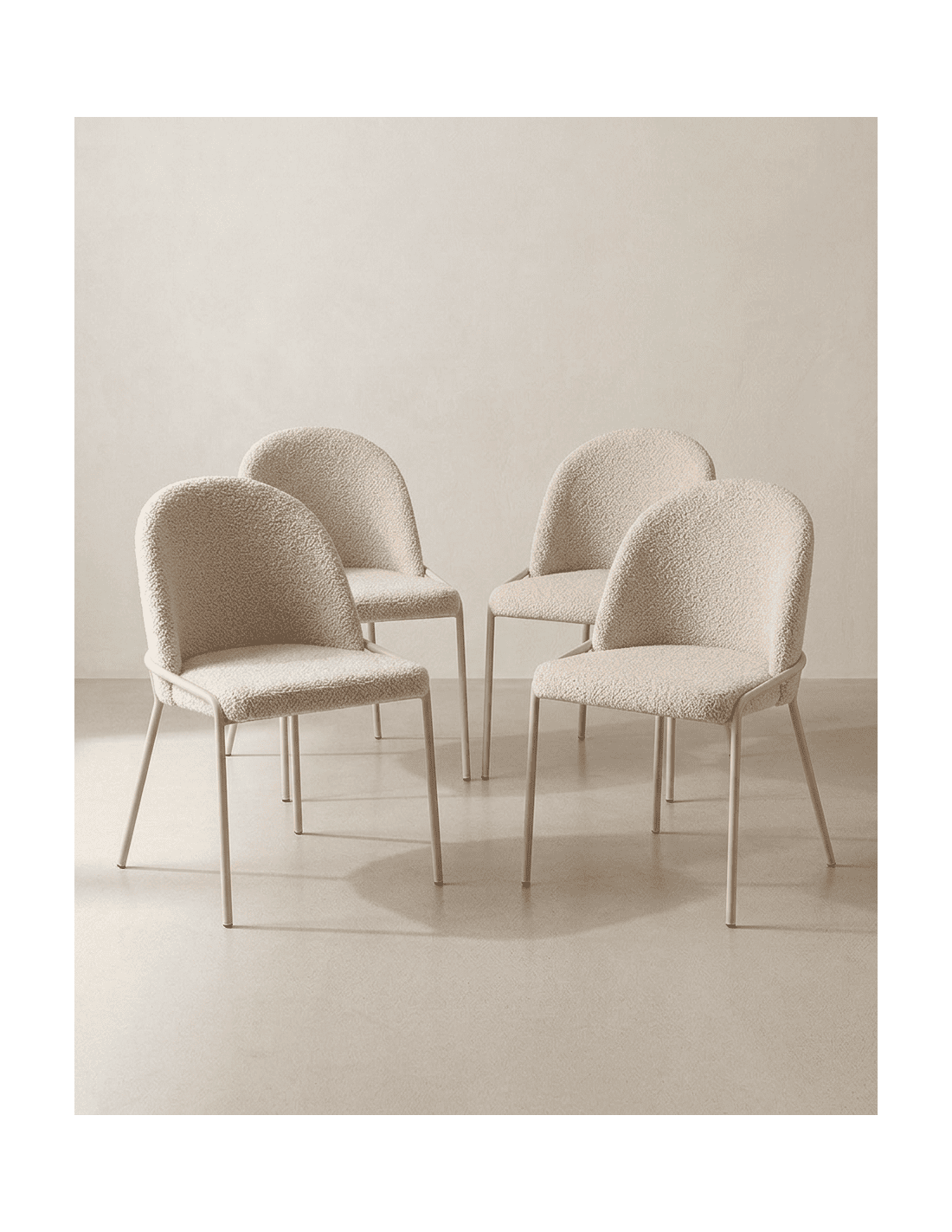 Pack 4 sillas comedor BELA conjunto crema