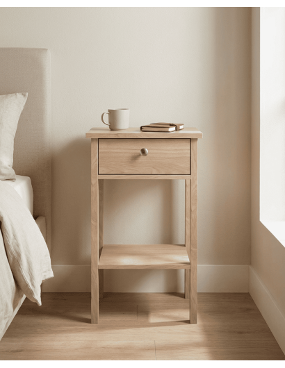 Mesita de noche 1 cajón BERGEN roble jackson ambiente