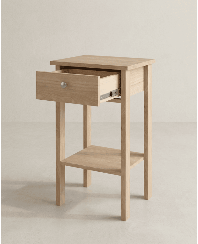 Mesita de noche 1 cajón BERGEN roble jackson interior