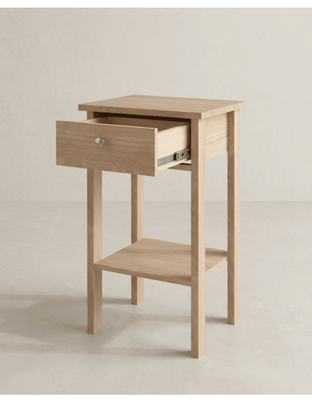 Mesita de noche 1 cajón BERGEN roble jackson interior