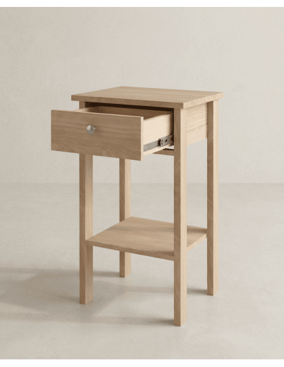 Mesita de noche 1 cajón BERGEN roble jackson interior