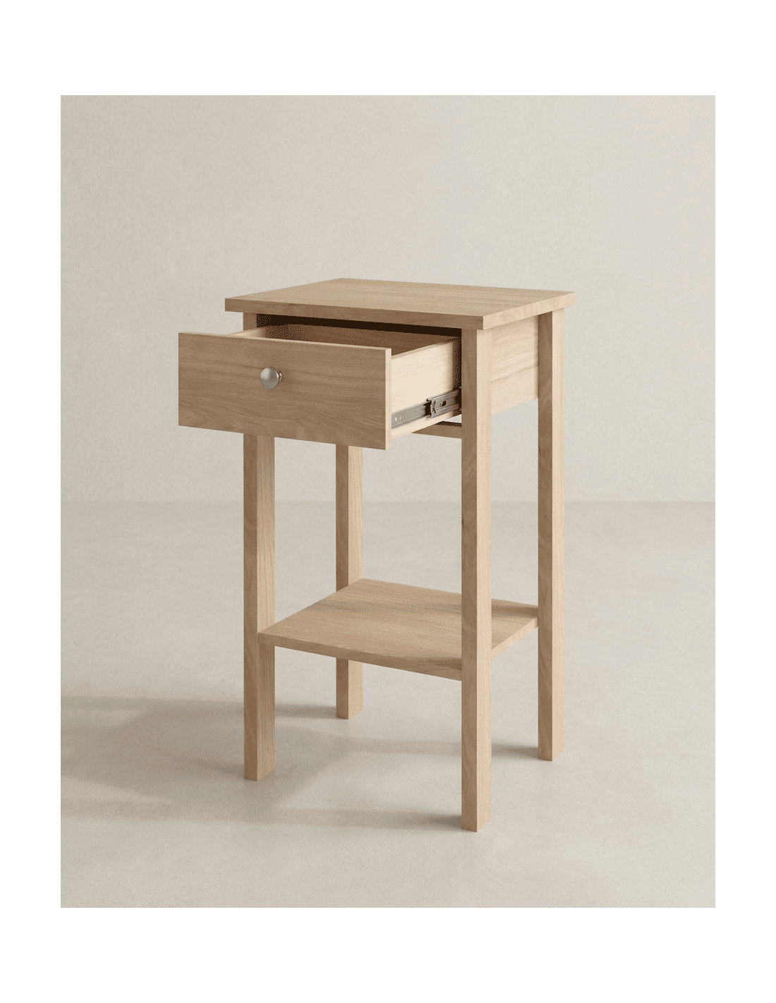 Mesita de noche 1 cajón BERGEN roble jackson interior