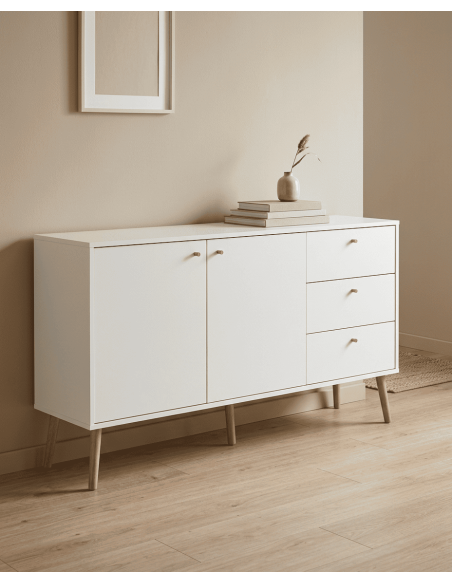 Aparador 2 puertas y 3 cajones con patas OSLO ambiente