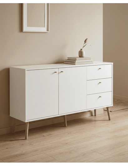 Aparador 2 puertas y 3 cajones con patas OSLO ambiente