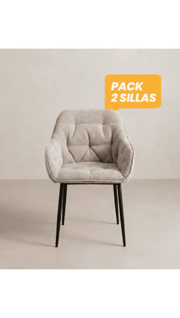 Compra Pack 2 sillas comedor NOREL barato| Envío rápido y financiación