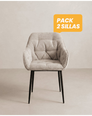 Compra Pack 2 sillas comedor NOREL barato| Envío rápido y financiación