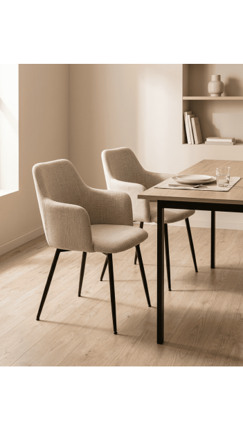 Pack 2 sillas con reposabrazos VELIXA ambiente