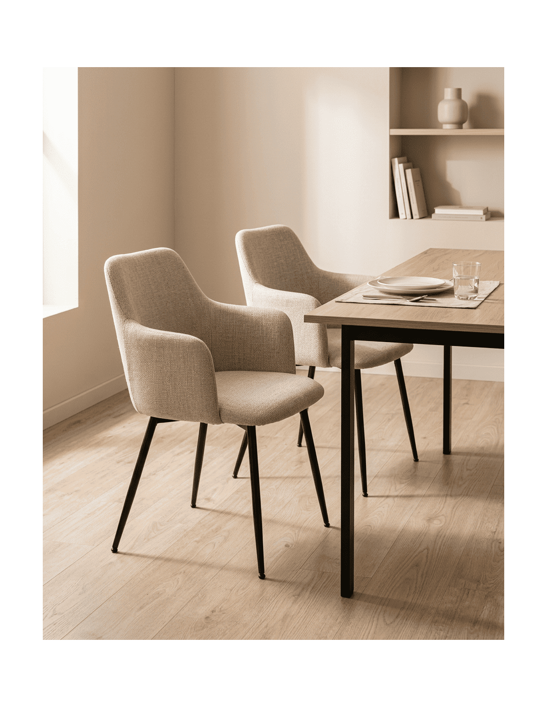 Pack 2 sillas con reposabrazos VELIXA ambiente