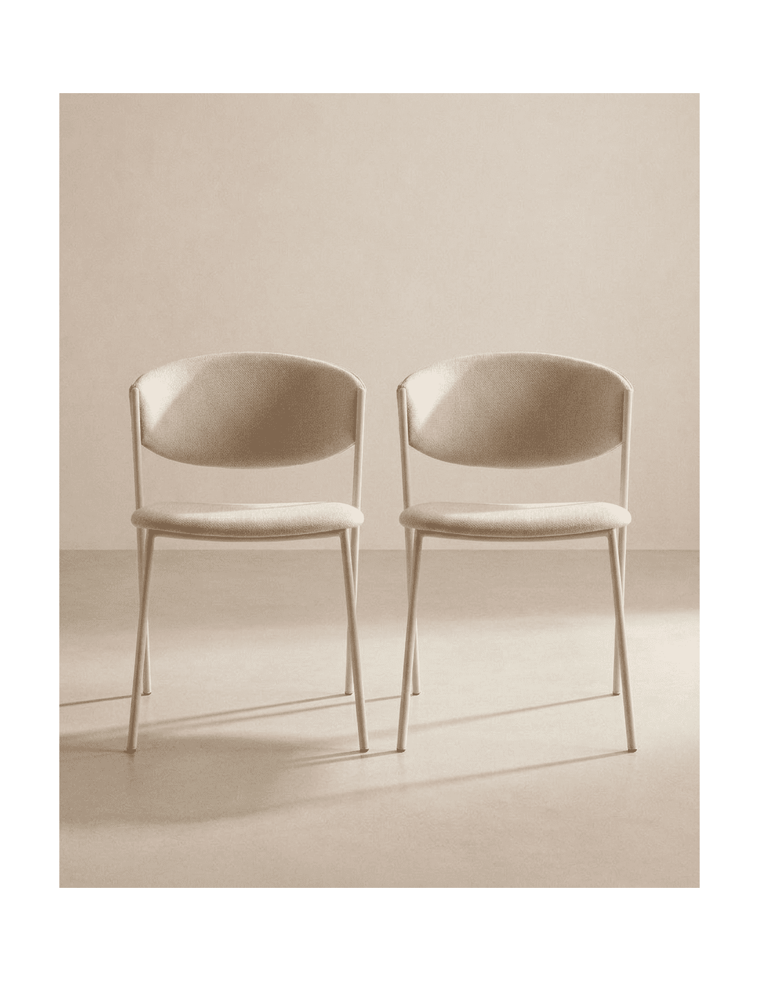 Pack 2 sillas comedor MILA dúo crema