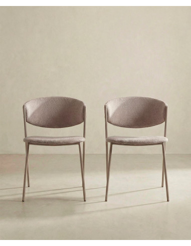Pack 2 sillas comedor MILA dúo gris