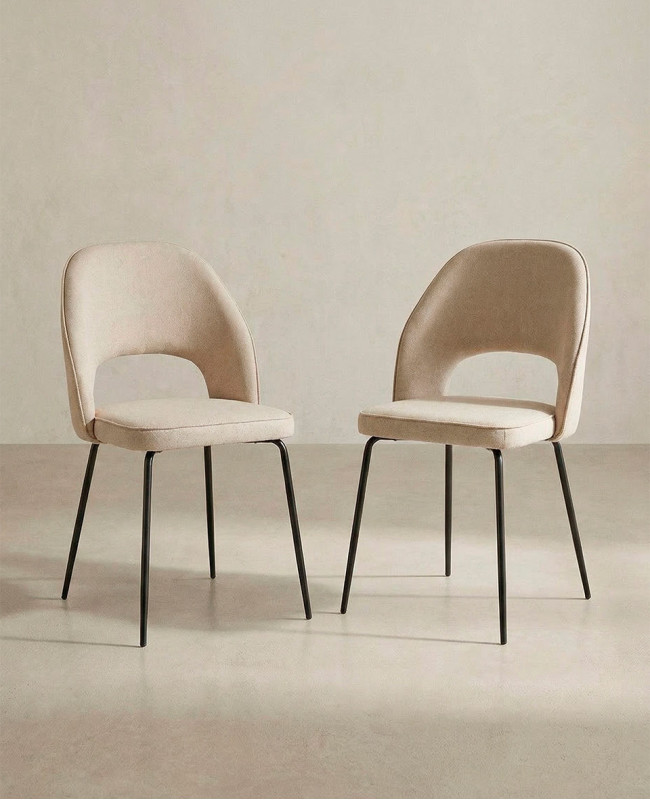 Pack 4 sillas tapizadas TAREN baratas | Envío rápido y financiación