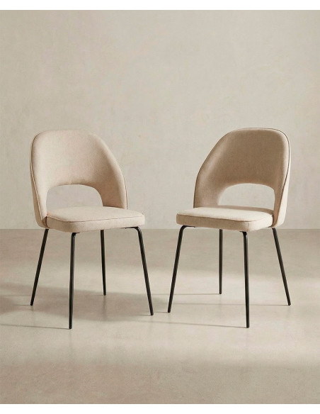 Pack 4 sillas tapizadas TAREN baratas | Envío rápido y financiación