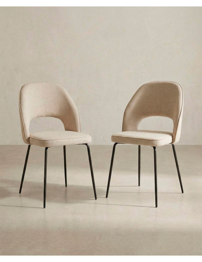 Pack 4 sillas tapizadas TAREN baratas | Envío rápido y financiación