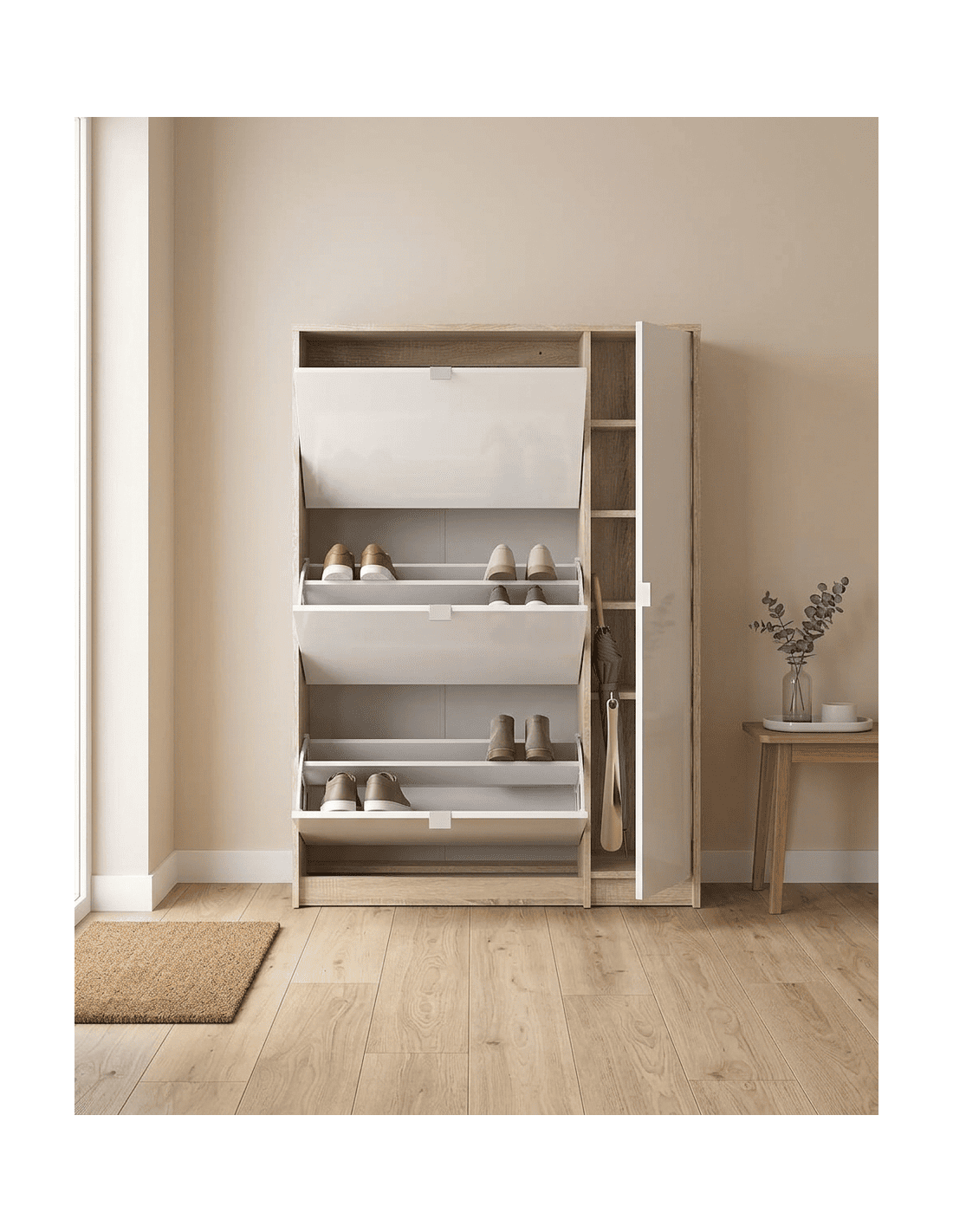 Zapatero 3 puertas + vertical TRACK ambiente abierto