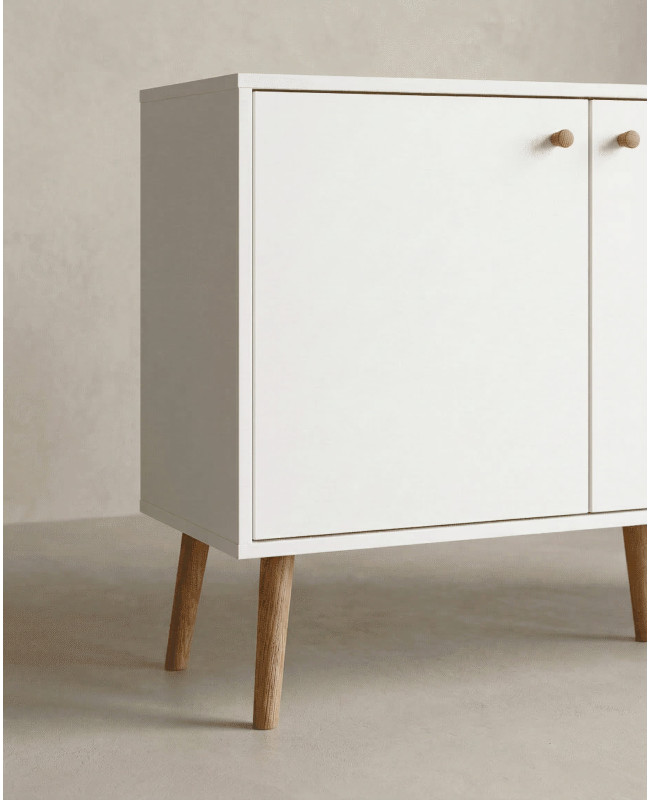 Aparador 2 puertas y 3 cajones con patas OSLO detalle