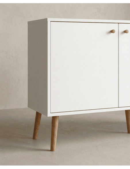 Aparador 2 puertas y 3 cajones con patas OSLO detalle