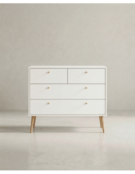 Cómoda 4 cajones con patas OSLO frontal