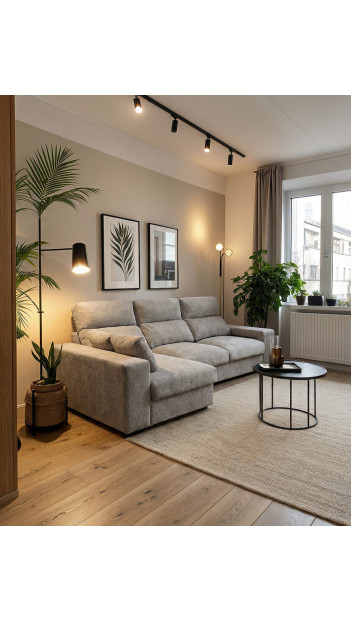 Chaiselongue YURENA color gris imagen de ambiente