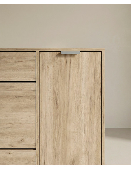 Zapatero NOREX en cemento/roble vista detalle