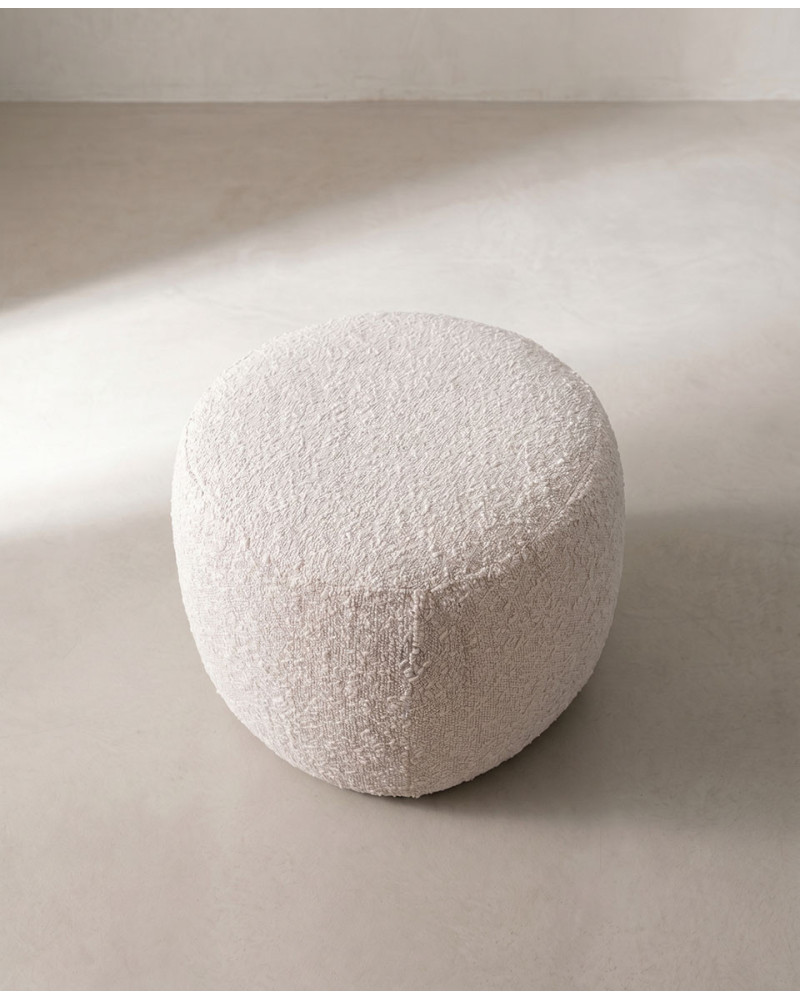 Puff MDF tapizado teddy KIVI-alzado