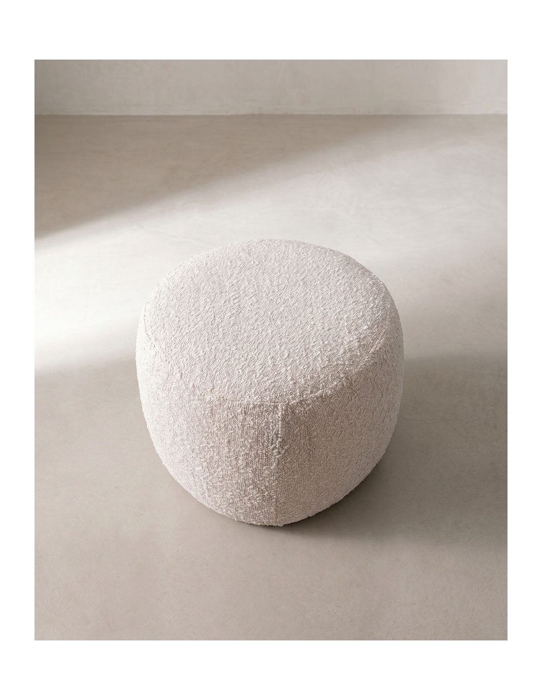 Puff MDF tapizado teddy KIVI-alzado