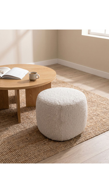 Puff MDF tapizado teddy KIVI-ambiente