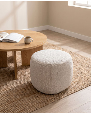 Puff MDF tapizado teddy KIVI-ambiente