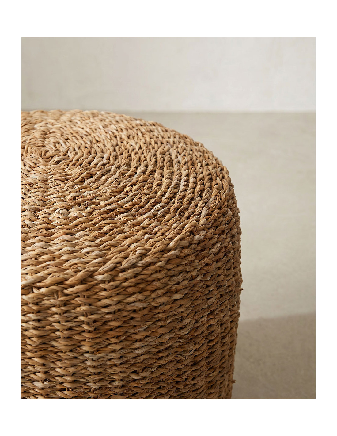 Puf natural redondo LIVO-detalle
