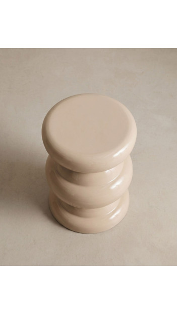 Mesa auxiliar beige YOKO-alzado