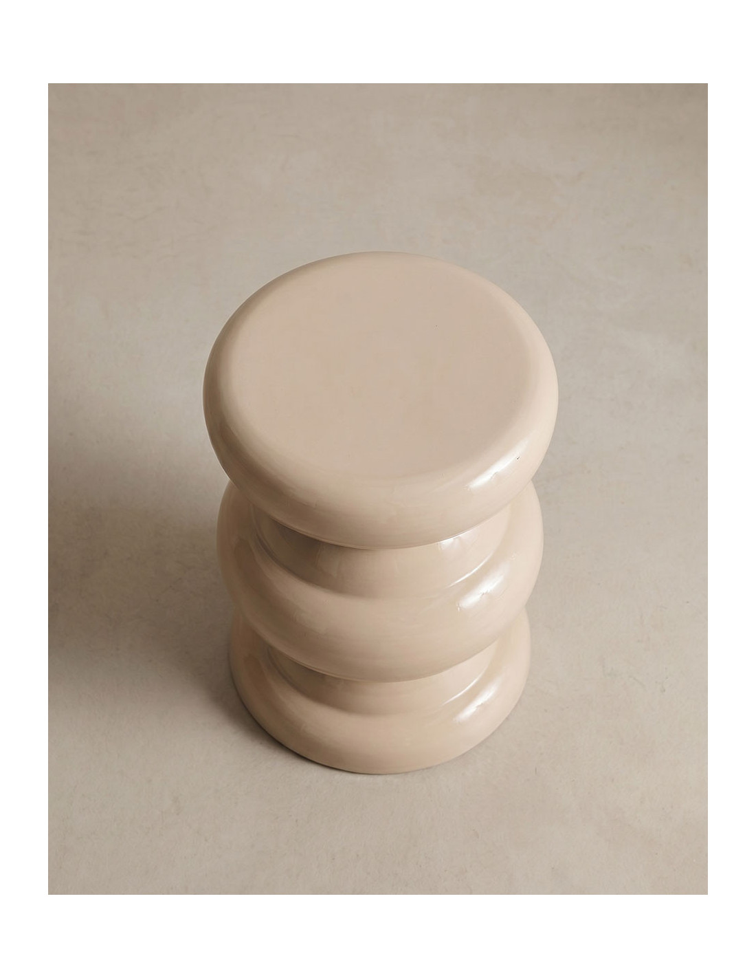 Mesa auxiliar beige YOKO-alzado