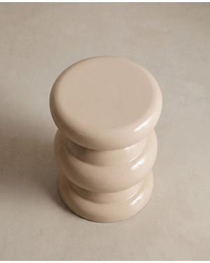 Mesa auxiliar beige YOKO-alzado