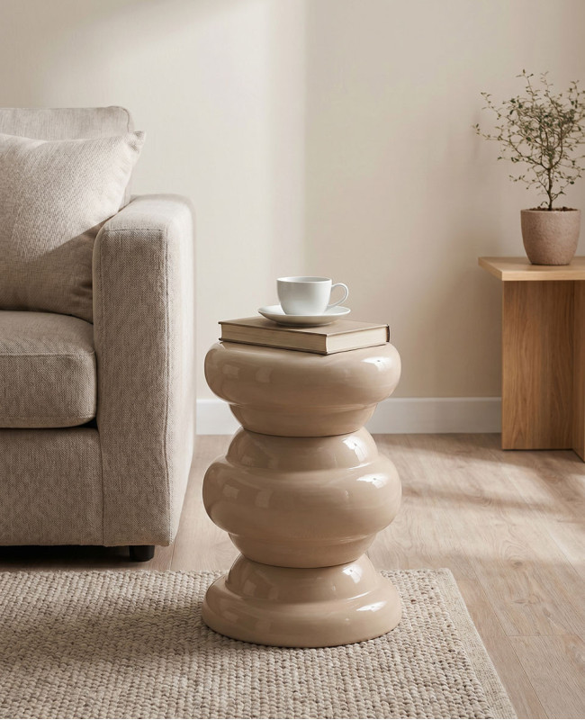 Mesa auxiliar beige YOKO-ambiente