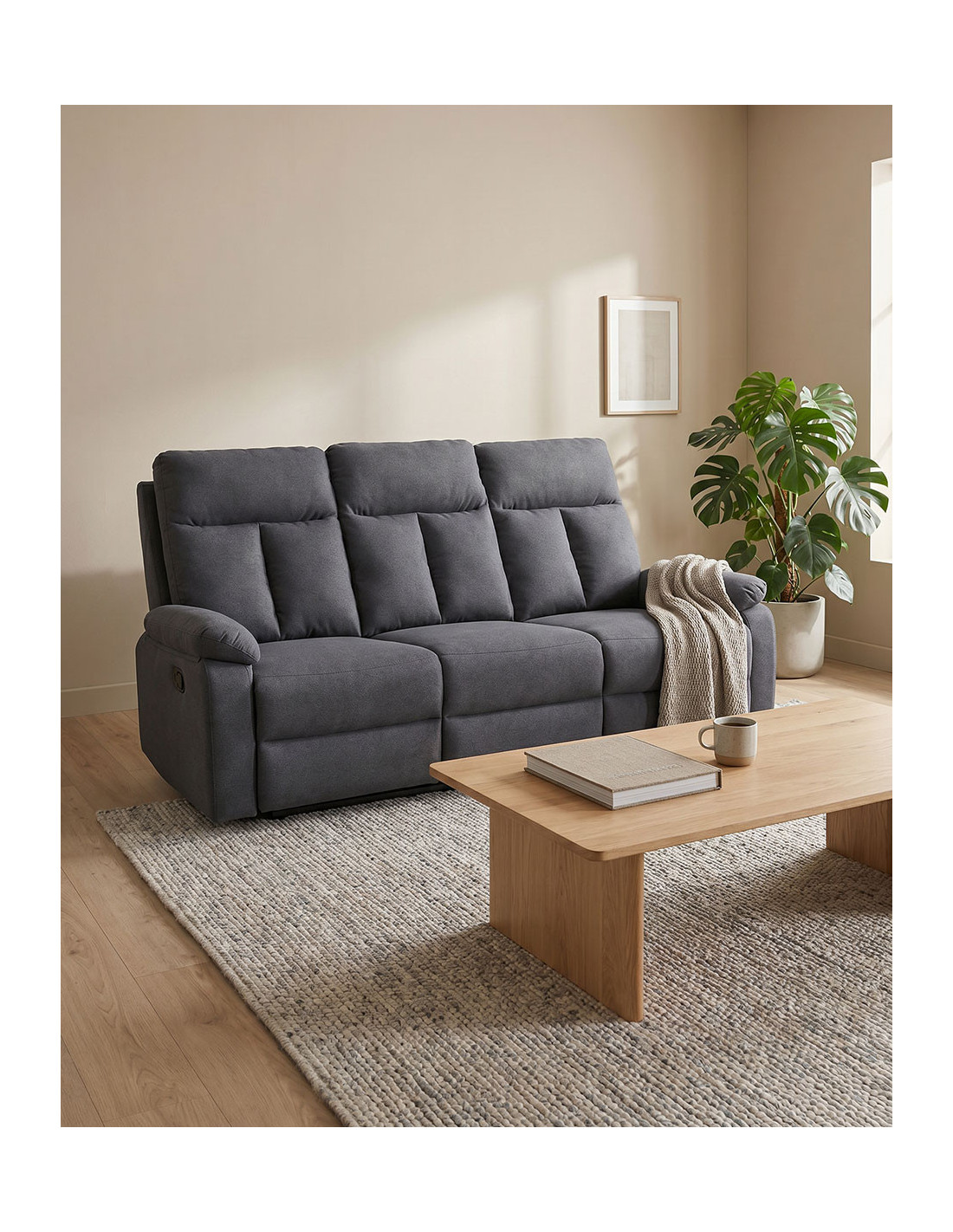 Sofá 3 plazas relax manual HOME-ambiente