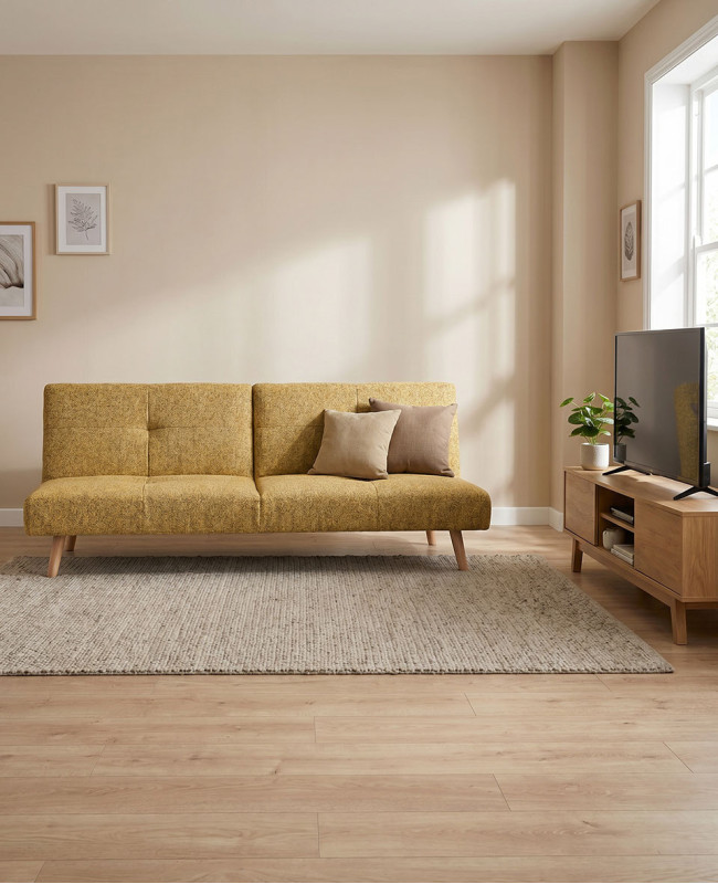 Sofá cama clic-clac NITRO-amarillo ambiente