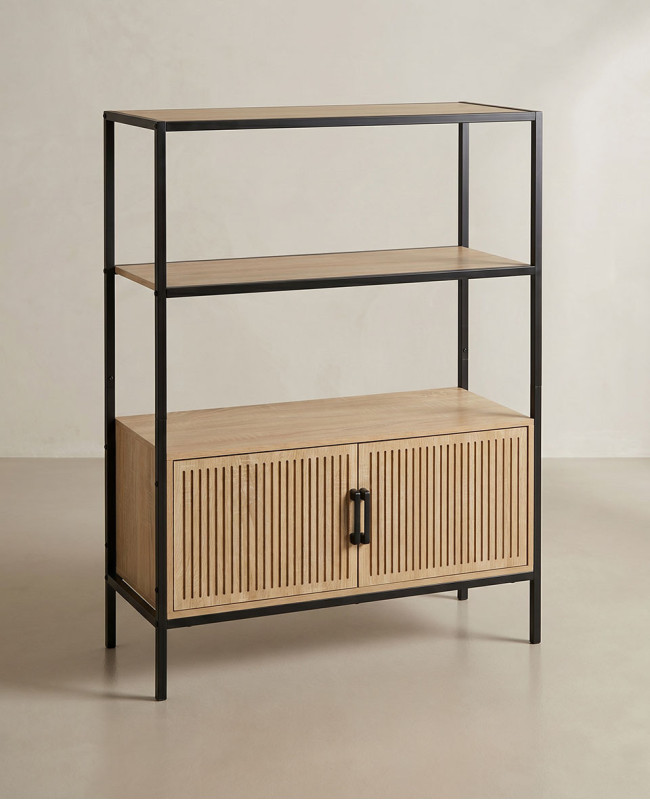 Mueble estantería  con puertas DUNA-lado